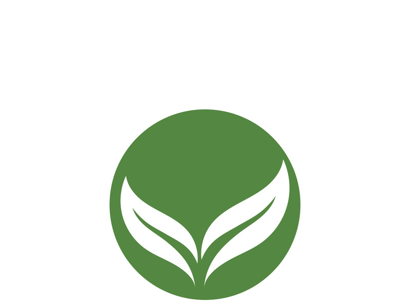 Green leaf ecology nature element vector icon