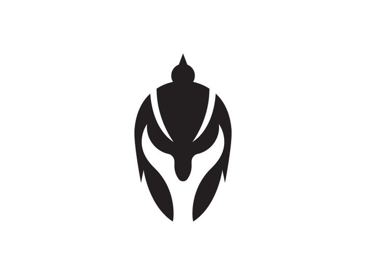 Spartan helmet icon illustration design