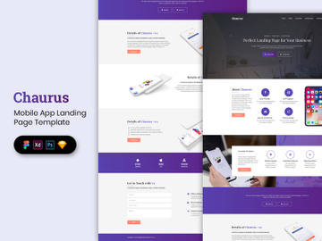 Mobile App Landing Page Template preview picture