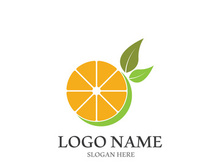 Orange logo design vector icon illustration design