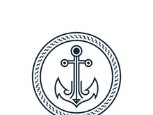 Anchor logo icon boat ship marine navy design vector