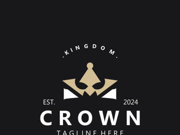 Crown logo simple design template. Vintage Crown Logo Royal King Queen concept symbol icon preview picture