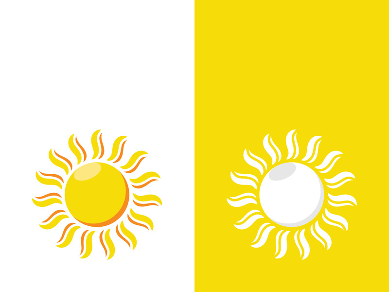 Sun vector illustration icon logo template design