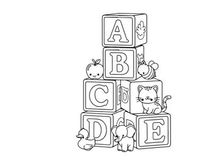 Alphabet animals ABC learning vector illustration flat design