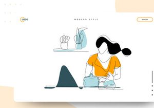 Cooking line illustration