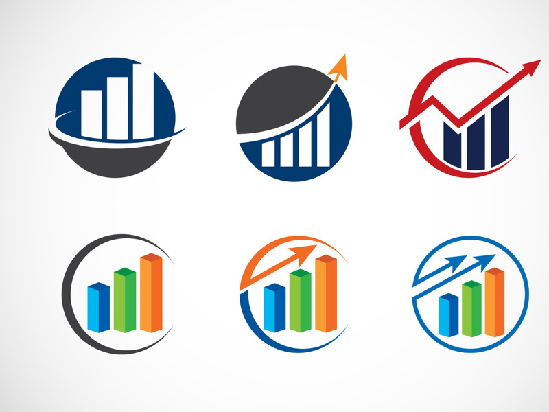 Finance and accounting logo design set vector template