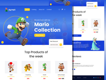 Game web landing page preview picture