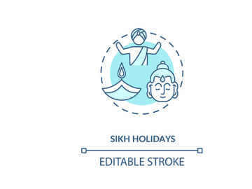 Sikh holidays concept icon preview picture