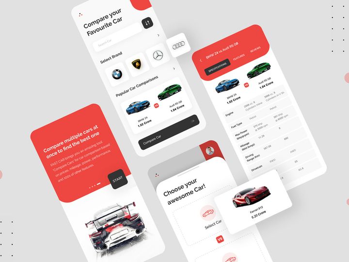Car Comparison App Design preview picture