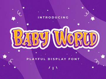 Baby World - Playful Display Font preview picture