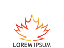 Maple leaf logo design with creative idea