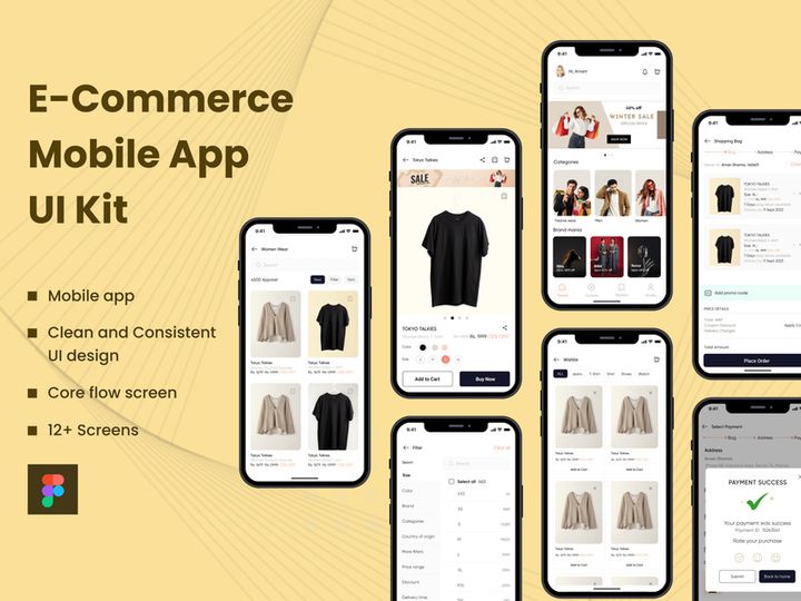 Clothes Shopping App Concept UI kit