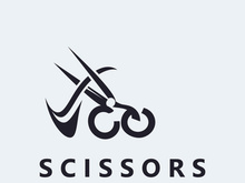 Scissors Logo Design Icon Template. Modern simple design. barbers tools and barbershop. Vector Illustration