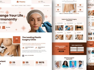 Plasery – Plastic Surgery Website Template preview picture