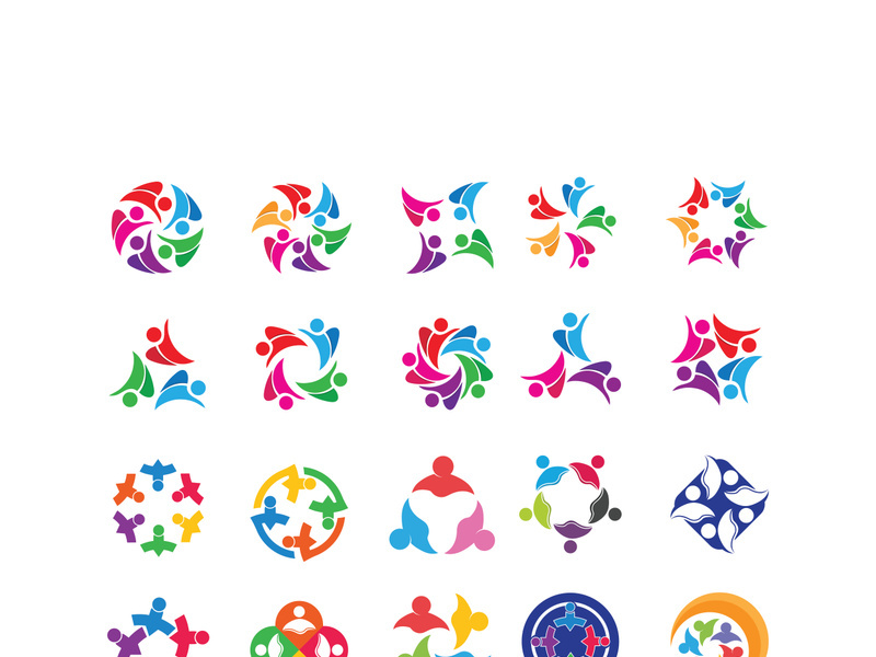 Community logo and symbol vector icon template