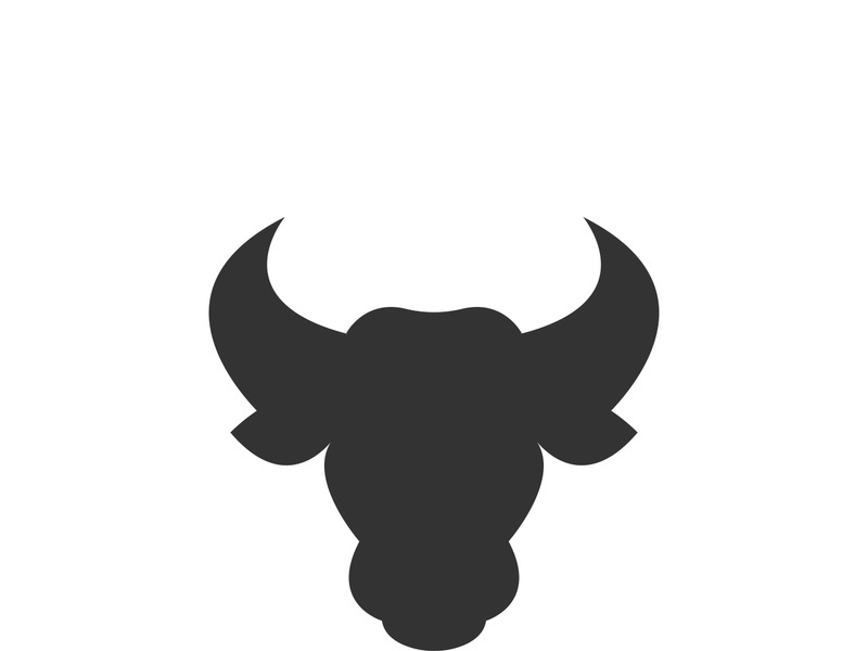 Bull head logo vector icon design illustration
