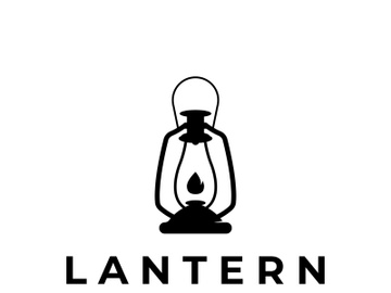 Lantern lamp logo, street lamp,vintage fire lantern.Logo for business, restaurant. preview picture
