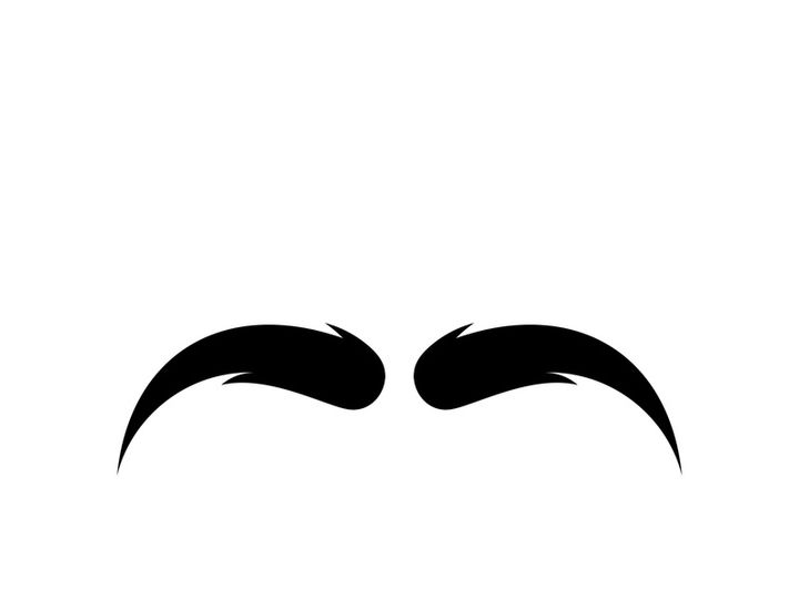 Moustache set icons for barber logo  barber shop and retro design