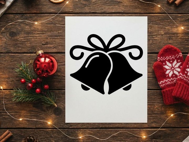 Christmas Bells with Ribbon for Holiday Celebration and Festive Decor