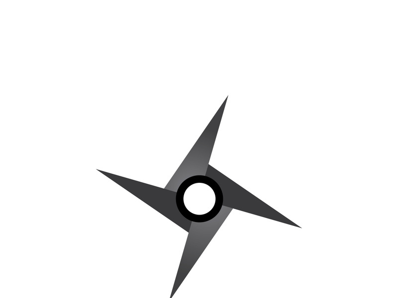 ninja weapons vector logo