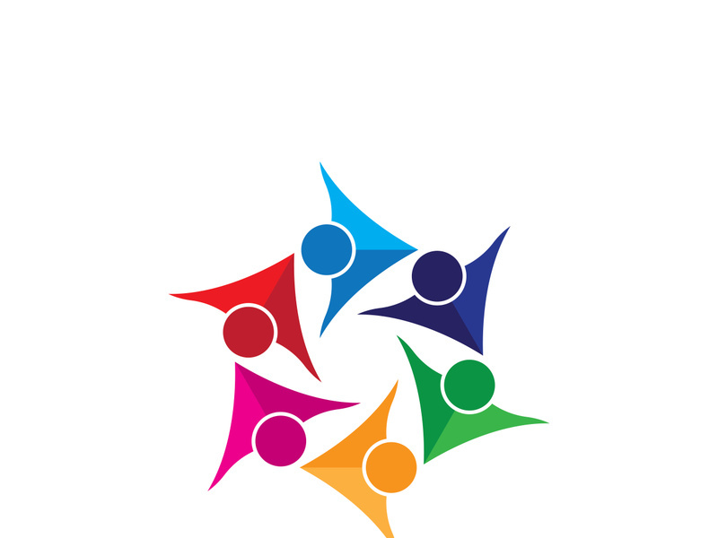 Community logo business template and icon people vector