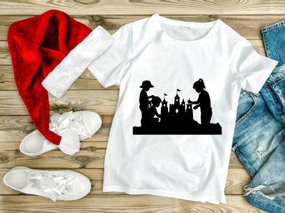 Children Building Sandcastle Beach Fun