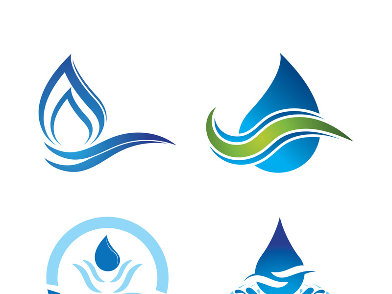 Water drop logo icon illustration template design