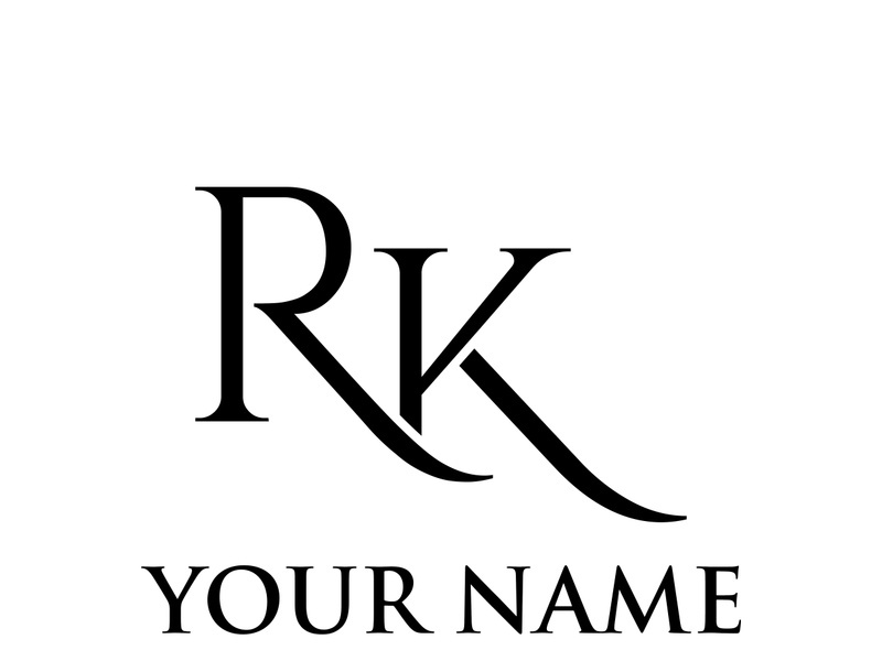 Vector Logo Template Of Handwritten Rk Initials Enclosed In A Circle  Vector, Template, Art, Vintage PNG and Vector with Transparent Background  for Free Download