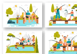 8 Fishing Adventure Illustration
