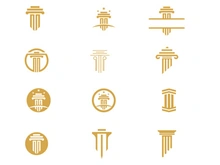 Pillar column logo vector