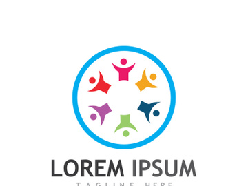 People social community logo design with creative idea preview picture