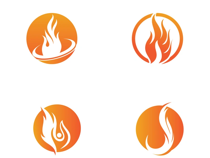 Fire Logo Template  Flame Symbol  Icon Vector