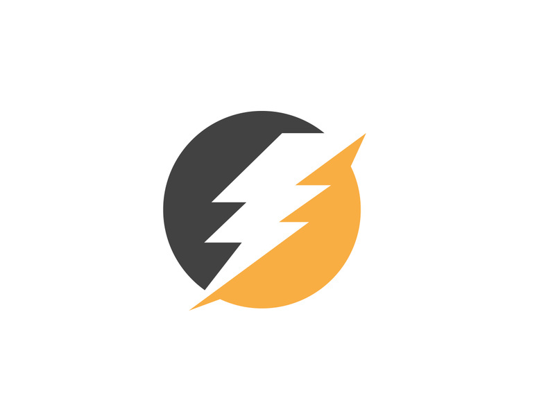 Strom Thunderbolt Template vector icon illustration design