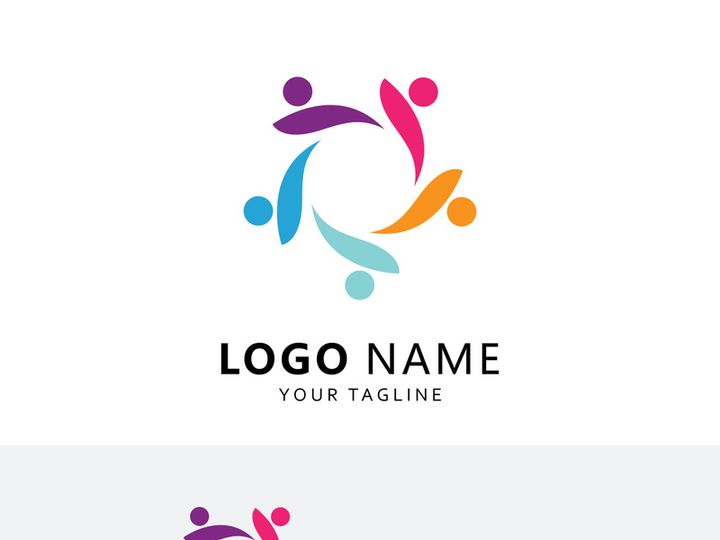 Community and adoption care Logo vector icon template