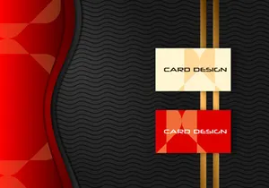 bundle 5 luxury black and red business card mock-ups