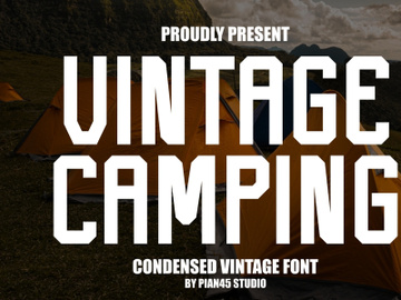 Vintage Camping - Condensed Vintage Font preview picture