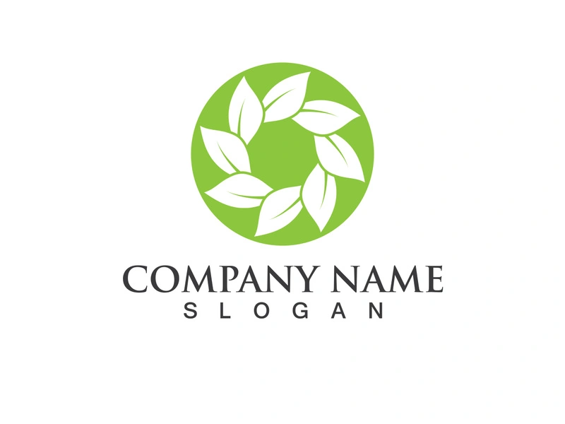 Green leaf logo Vector