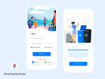 Recycling App Design preview picture