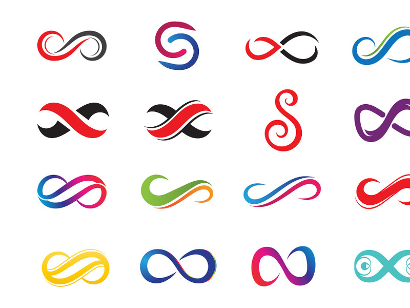 Infinity loop Logo letter for Business