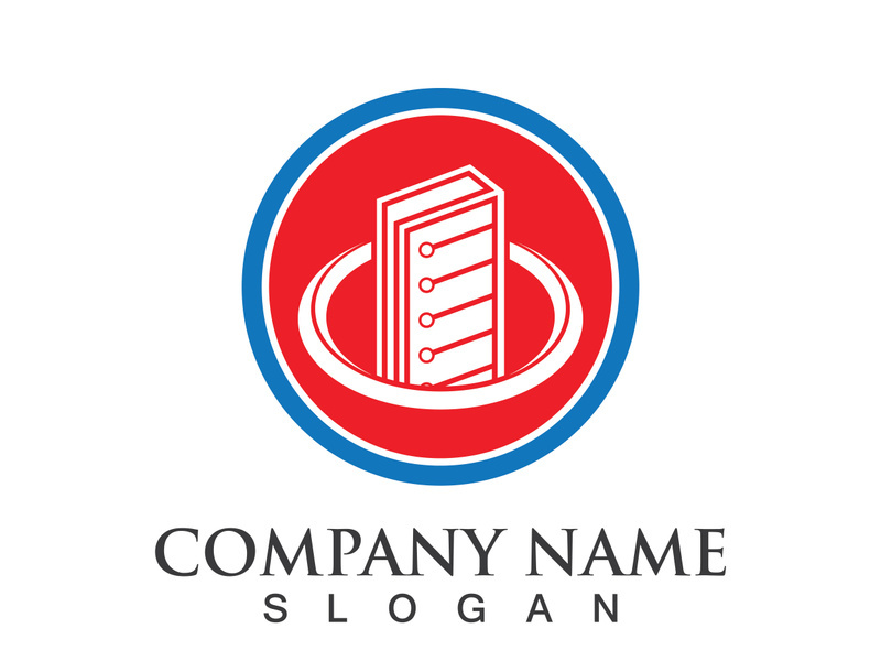 Digital book logo technology vector icon design