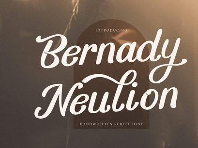 Bernady Neulion | Handwritten Script Font