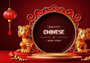 PSD 3d rendaring realistic chinese new year background bundles
