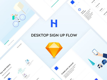 Signup flow: 6 beautiful UI screens preview picture