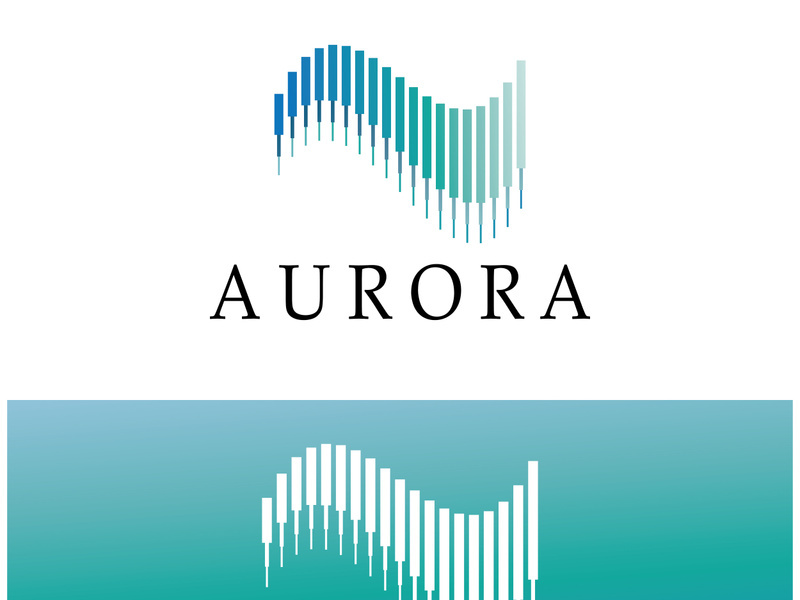 aurora logo design icon illustration vector template