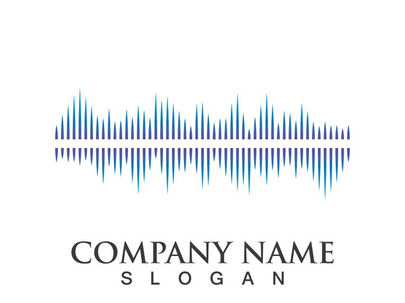 Sound waves vector illustration design template