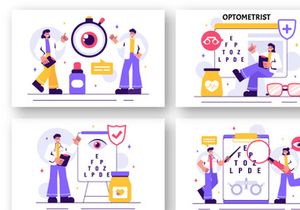 10 Professional Optometrist Illustration