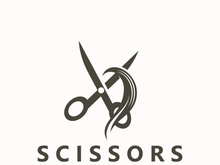 Scissors Logo Design Icon Template. Modern simple design. barbers tools and barbershop. Vector Illustration