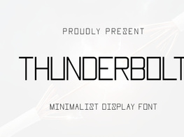 Thunderbolt - Minimalist Display Font preview picture