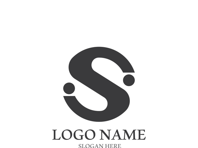 S letter creative icon logo design elegant vector illustration