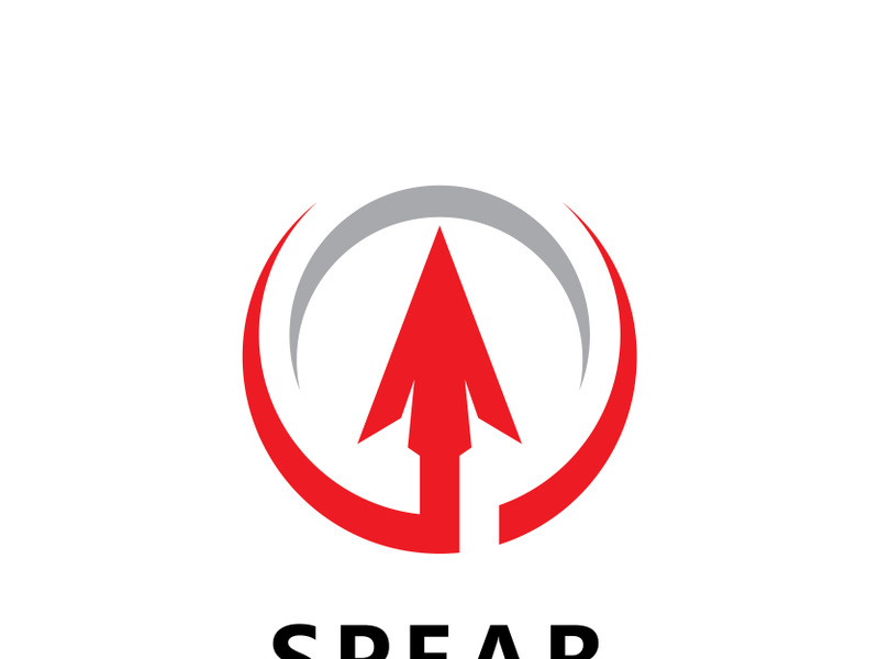 Spear logo vector design template